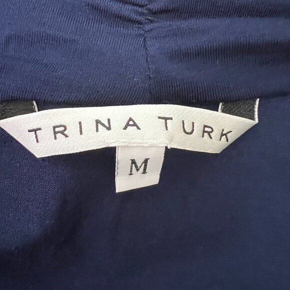 Trina Turk Stretch Jersey Knit Cowl Neck Flowy Loose Longline Tunic Mini Dress - Picture 10 of 12